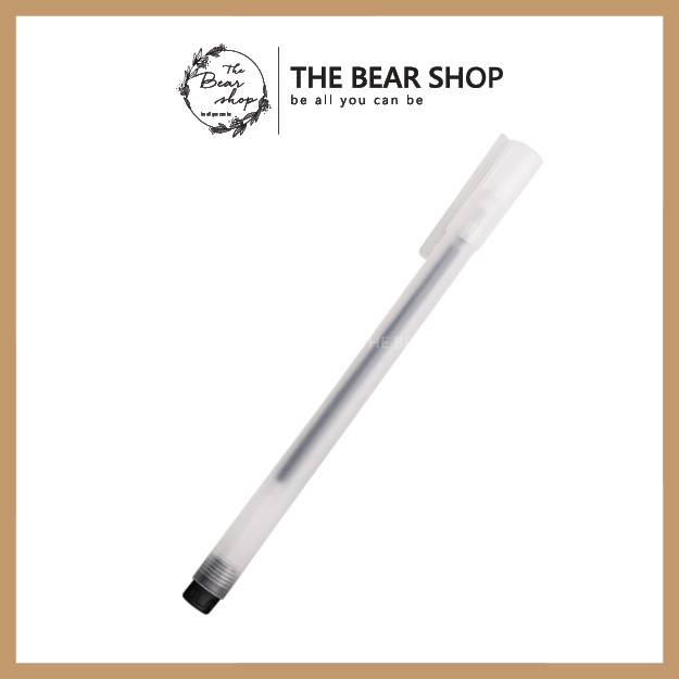 Bút gel mực đen nhám kiểu Muji đơn giản ngòi 0.38mm - The Bear Shop