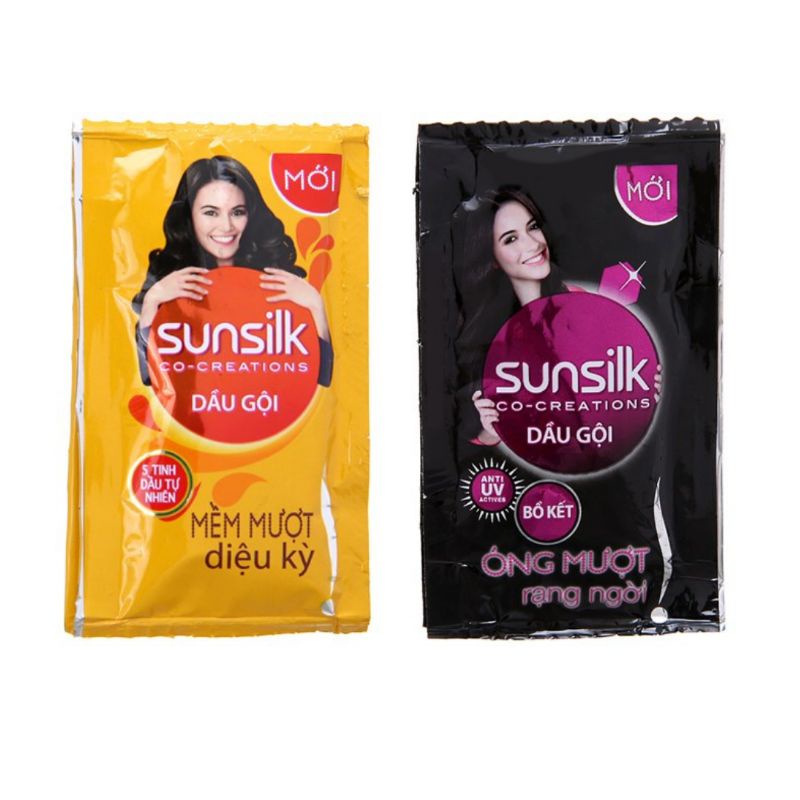 Combo 3 dây dầu gội Sunsilk 10 gói óng mượt diệu kì 5,8ml