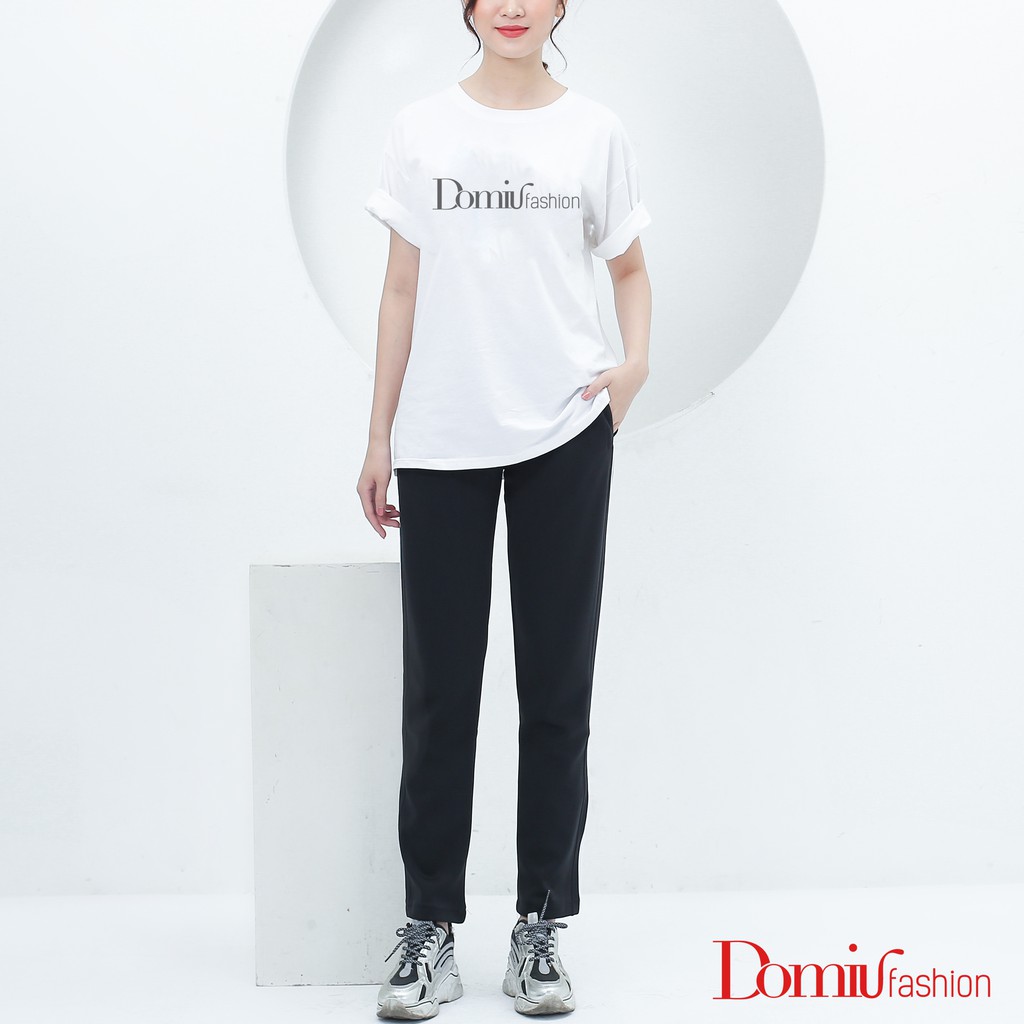 Quần thể thao unisex DOMIU 3 sọc ống đứng dày dặn