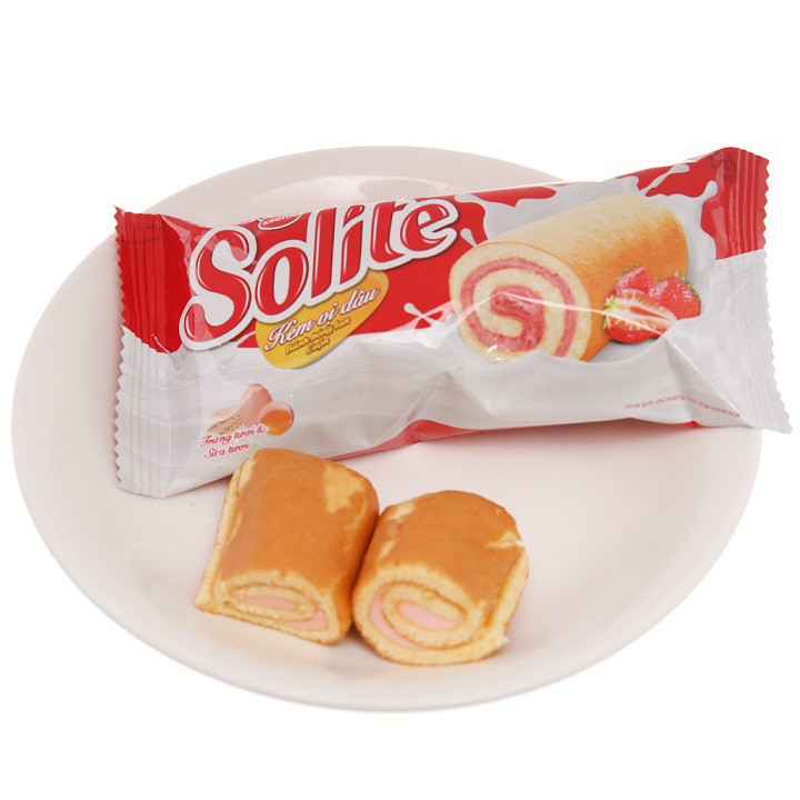 [Giá khuyến mãi] Bánh bông lan cuộn kem NHIỀU VỊ Solite hộp 360g