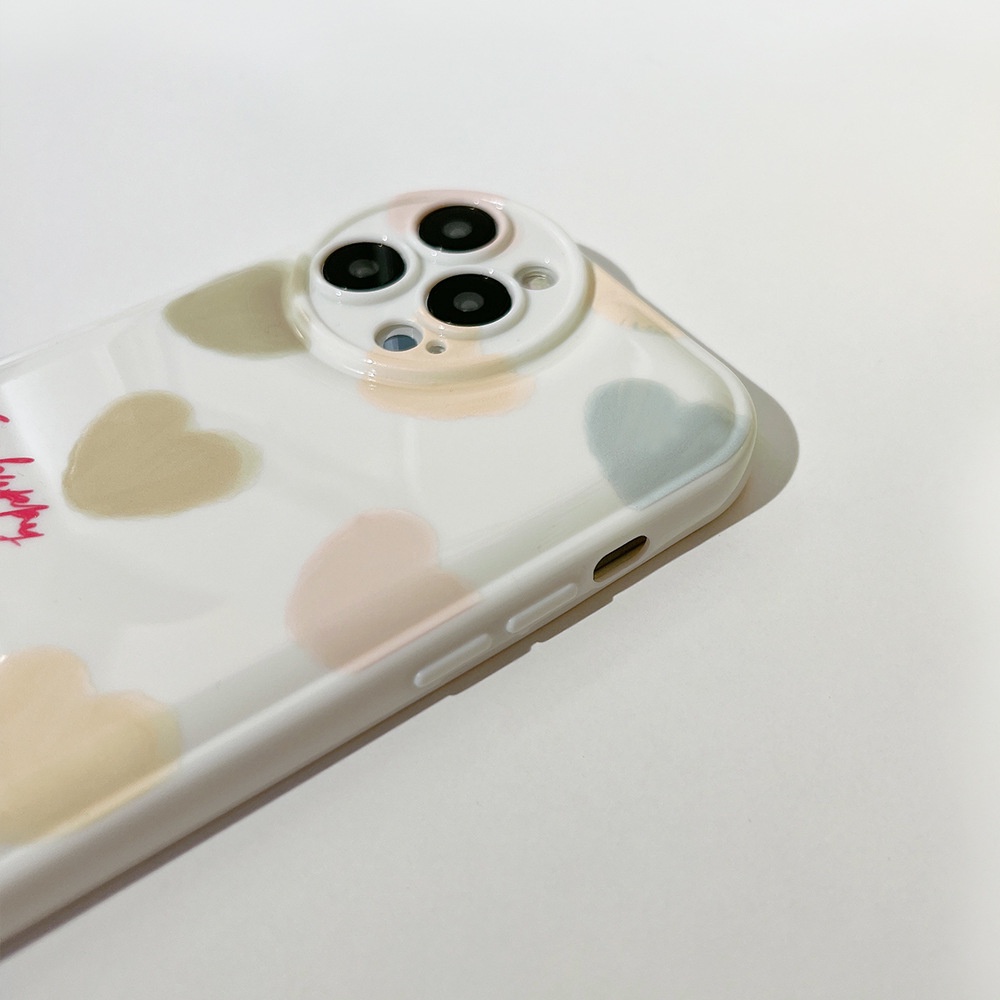 Iphone Ốp Điện Thoại tpu Dẻo + Silicon In Hình Trái Tim Cho iphone 11 12 13 pro max mini XR XS 7 8 plus