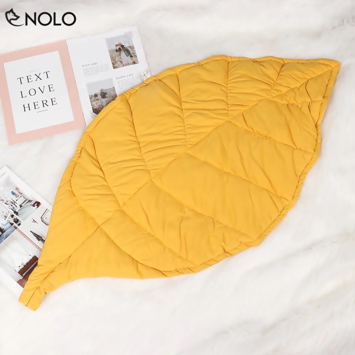 Bộ Thảm Chơi Tập Lật Lẫy Tập Bò Cho Trẻ Nhỏ Hình Chiếc Lá Size Lớn 110x55cm Siêu Êm Có Thể Cuộn Gọn