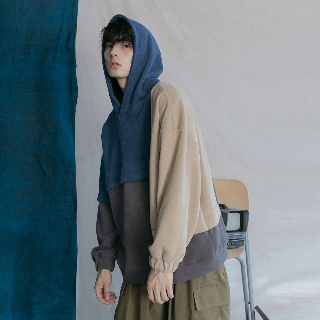 ÁO HOODIE NAM PHỐI 3 MÀU RETRO CÁ TÍNH l LOCAL BRAND TRUNG