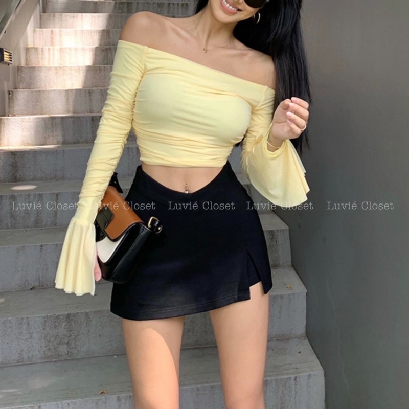 Chân Váy Chữ A Cut Eo Chữ V Có Quần Trong, Minishirt Xẻ Tà Quyến Rũ Tôn Dáng Luviecloset