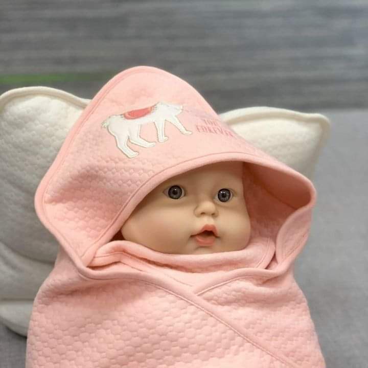 Chăn ủ choàng có mũ Bebe Comfort cho bé sơ sinh kích thước 80x80cm- Kiến baby store