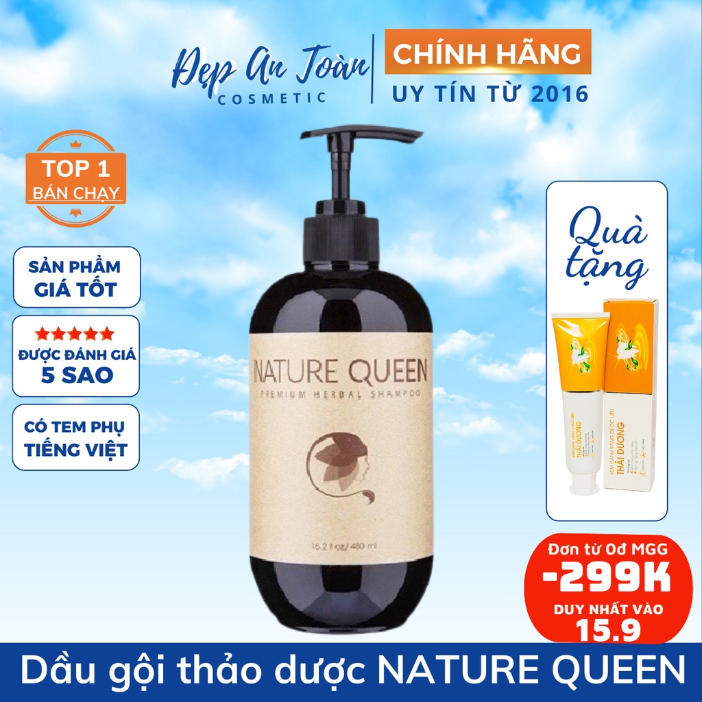 Dầu gội Nature Queen 480ml Sao Thái Dương [Chính hãng]