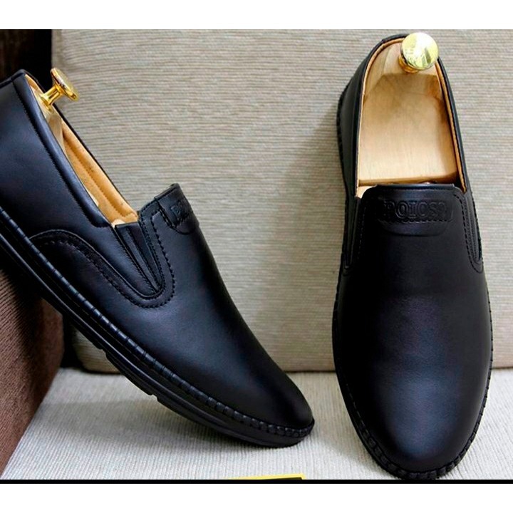 [siêu phẩm] giày lười nam da bò (tặng hộp xi)