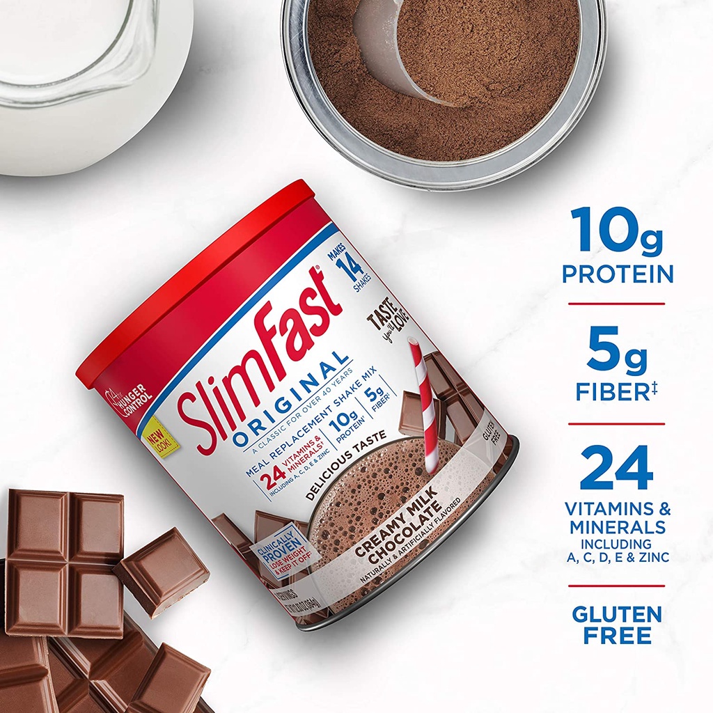 Bột đạm Slimfast protein, orgain organic protein, fit cân nặng, nội địa Mỹ