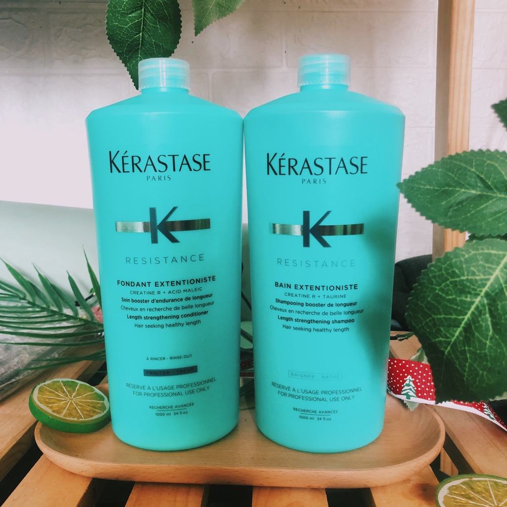Bộ dầu gội giúp tăng độ dài cho tóc Kerastase Extentioniste (Dầu gội 1000ml + Xả 1000ml)