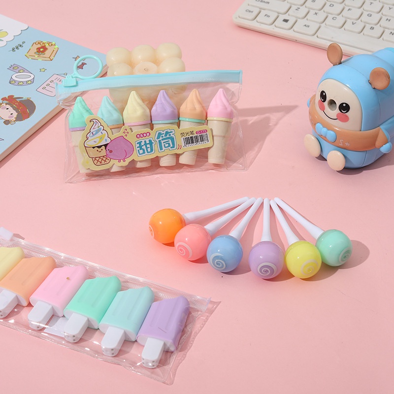 Set 6 Bút Lông Mini 6 Màu Sắc Đáng Yêu