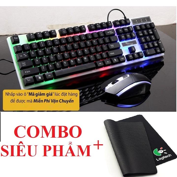 Bộ bàn phím kèm chuột máy tính - bàn phím Giả Cơ Gaming Con Báo G21 PRO 2021 Có LED 7 phong cách - tặng lót chuột xịn