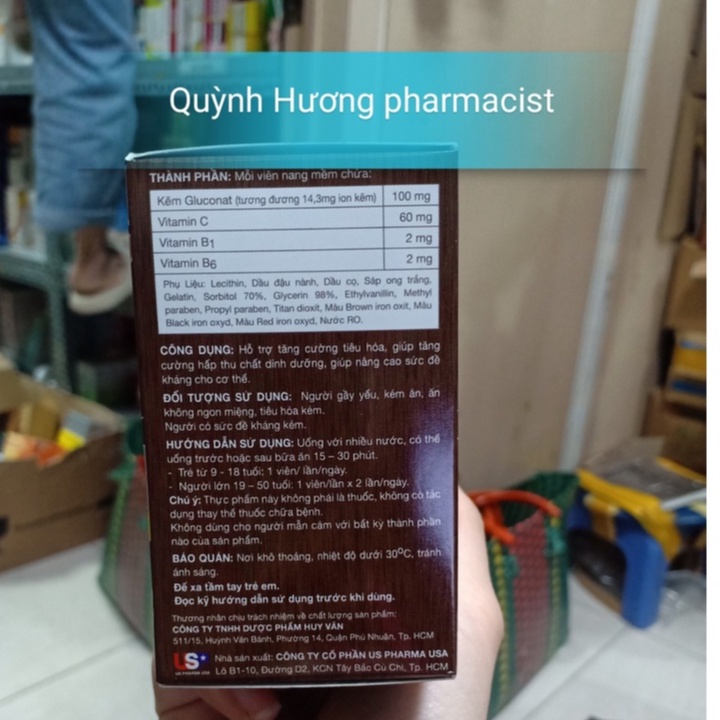 Viên uống ZINC-HV hộp 100 viên giúp nâng cao đề kháng cho cơ thể