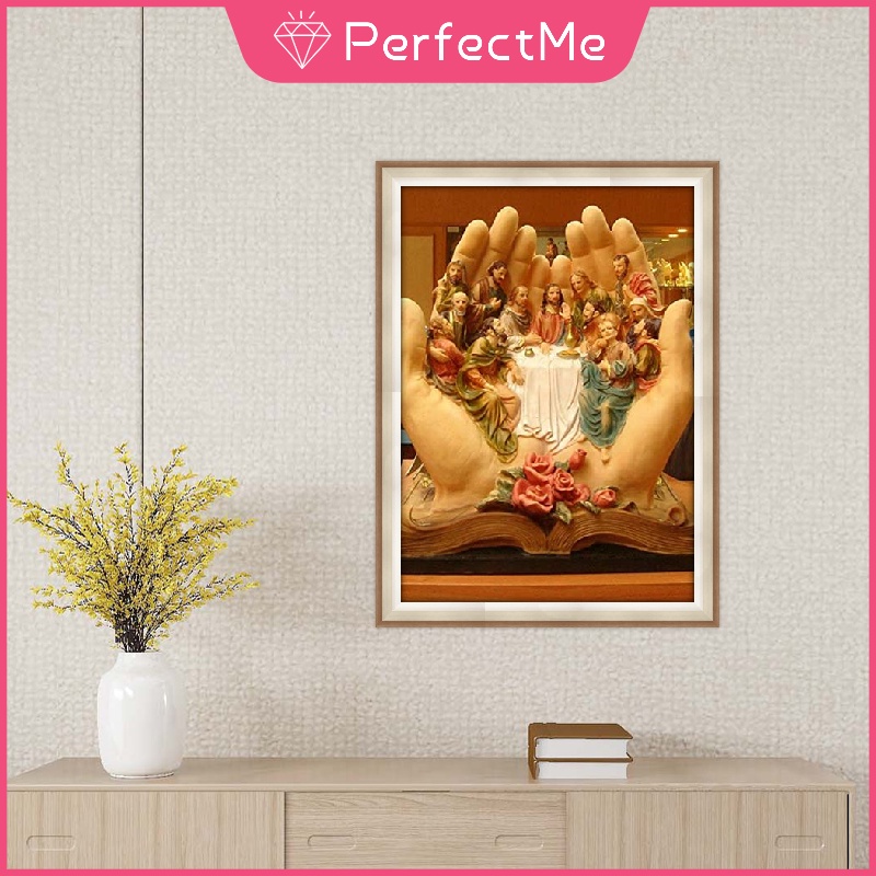 Bộ tranh đính đá 5D họa tiết tôn giáo độc đáo kích thước 30x40cm DIY dùng trang trí