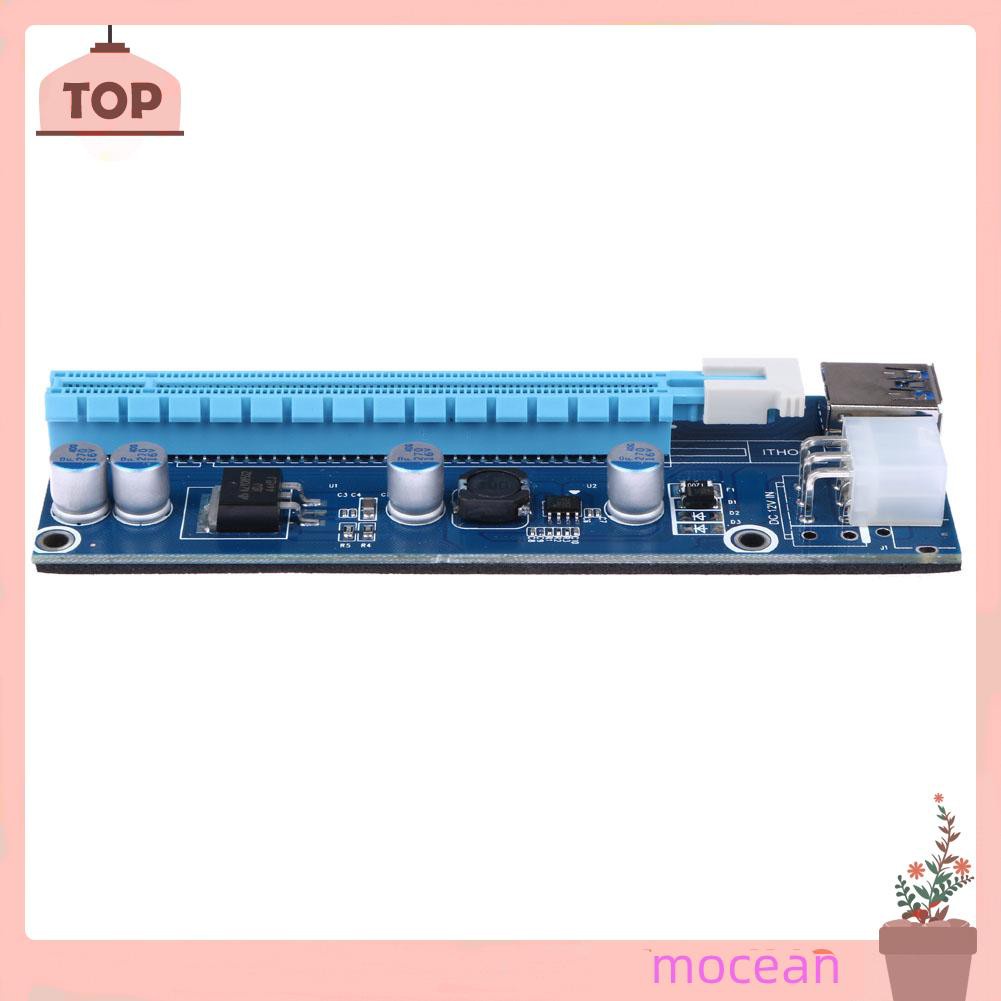 Card Mở Rộng Mocean Usb 3.0 Pci-E Express 1x Sang 16x Kèm Cáp Sata 6pin