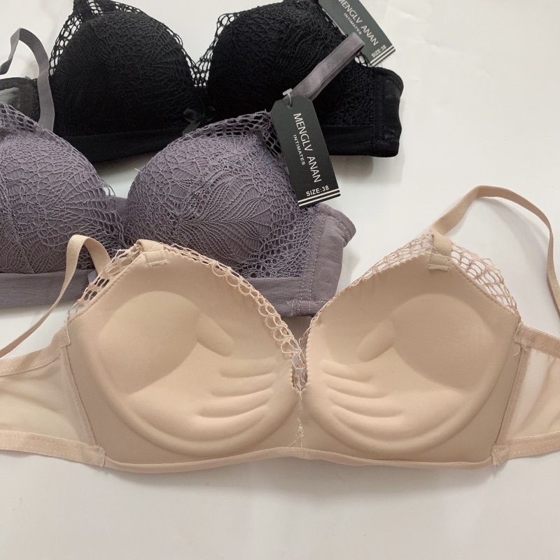 Áo lót nữ ren mềm C.X.G cao cấp, không gọng thoải mái khi mặc, mút đệm bàn tay 3cm ôm nâng đẩy ngực đẹp. Mã ML03