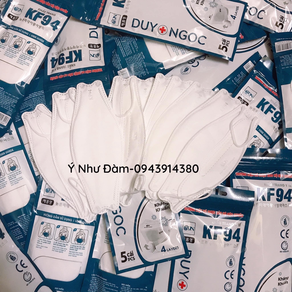 SỈ 1 THÙNG KHẨU TRANG KF94 DUY NGỌC  KHÁNG KHUẨN 99,99%