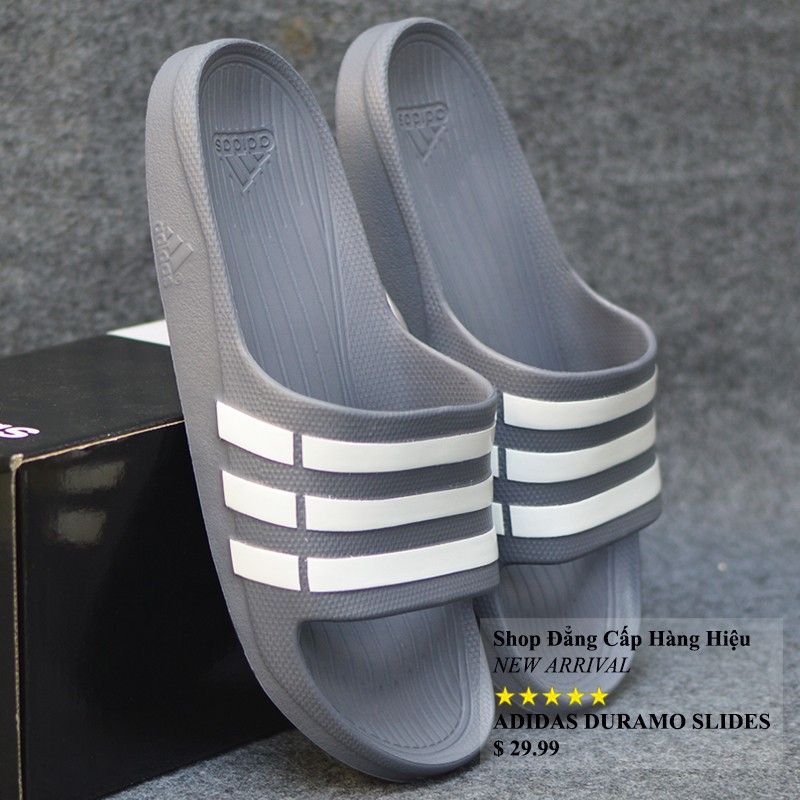 Dép thời trang Nam/Nữ Duramo màu xám sọc trắng