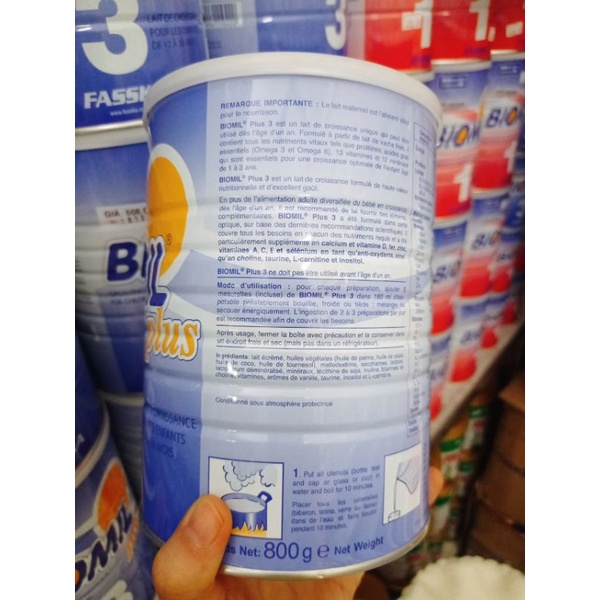 Sữa Biomil 3(800g) chính hãng có mã số đáy lon