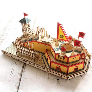Mô hình lắp ráp 3D bằng gỗ Birkeetoys mô hình Military Command Post cắt laser