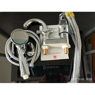Bộ sen vòi liền chậu nóng lạnh