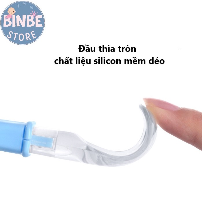 Thìa ăn dặm, Sét 2 muỗng ăn dặm silicon cho bé Reizbaby