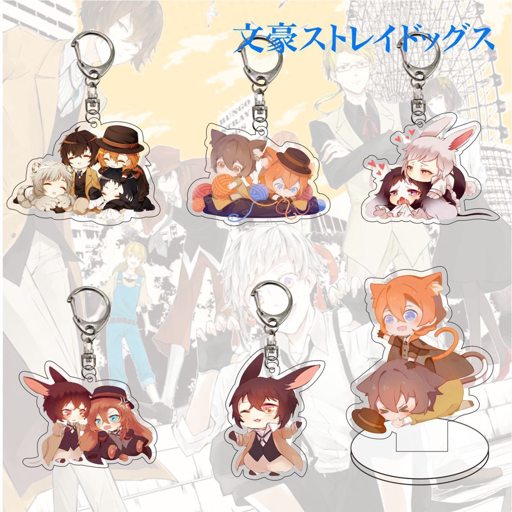 Móc khóa nhựa acrylic hình nhân vật anime Bungo Stray Dogs