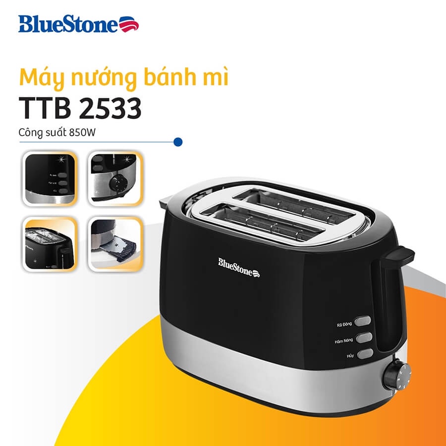 Máy Nướng Bánh Mì Bluestone TTB-2533 (850W)