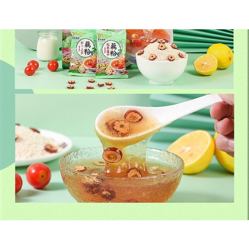 Bột Củ Sen Hồng Táo Đỏ Dưỡng Nhan Ăn Kiêng MEIZOUSHIKE