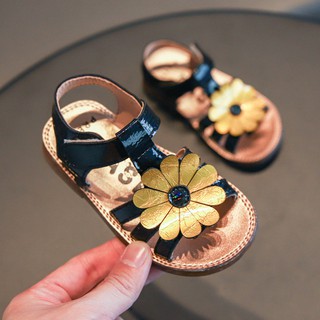 sandal bé gái size 21-30 hoa cúc da mềm