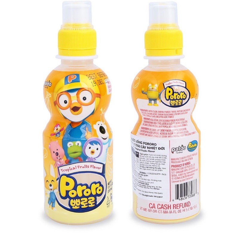 Nước Trái Cây Pororo Hàn Quốc Đủ Các Vị 235ml