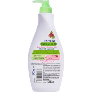Sữa dưỡng thể Hazeline Matcha lựu đỏ chai 370ml