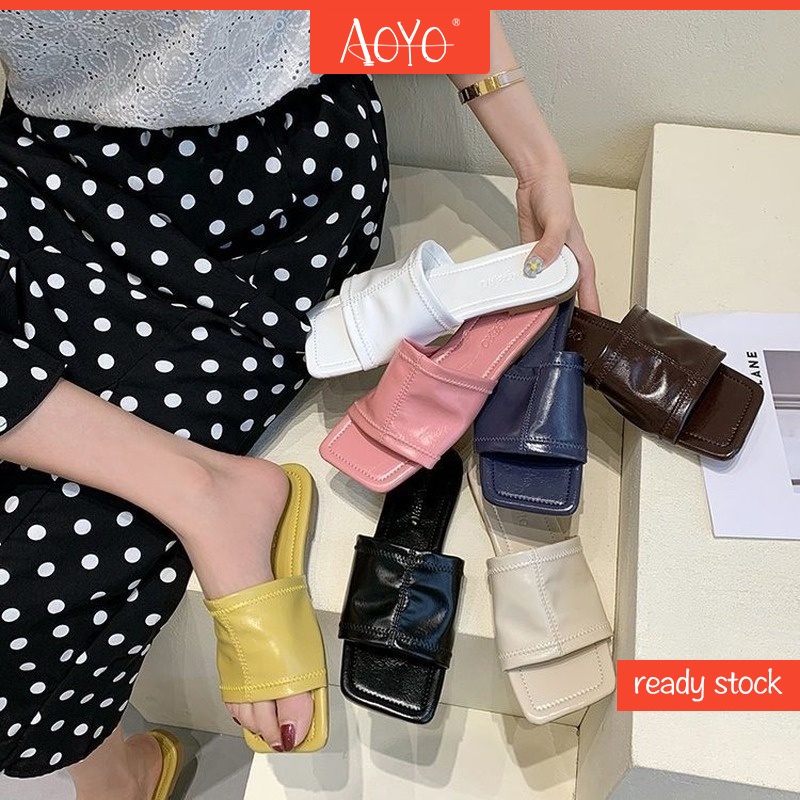 XIELUAIZTA Dép Sandal Da Đế Bệt Thời Trang Mùa Hè 00916