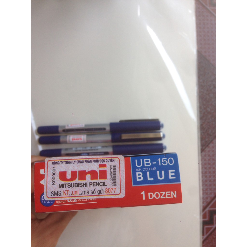 01 Bút lông kim Eye Micro 0.5 UB-150 xanh - Bút ký UB -150 chính hãng