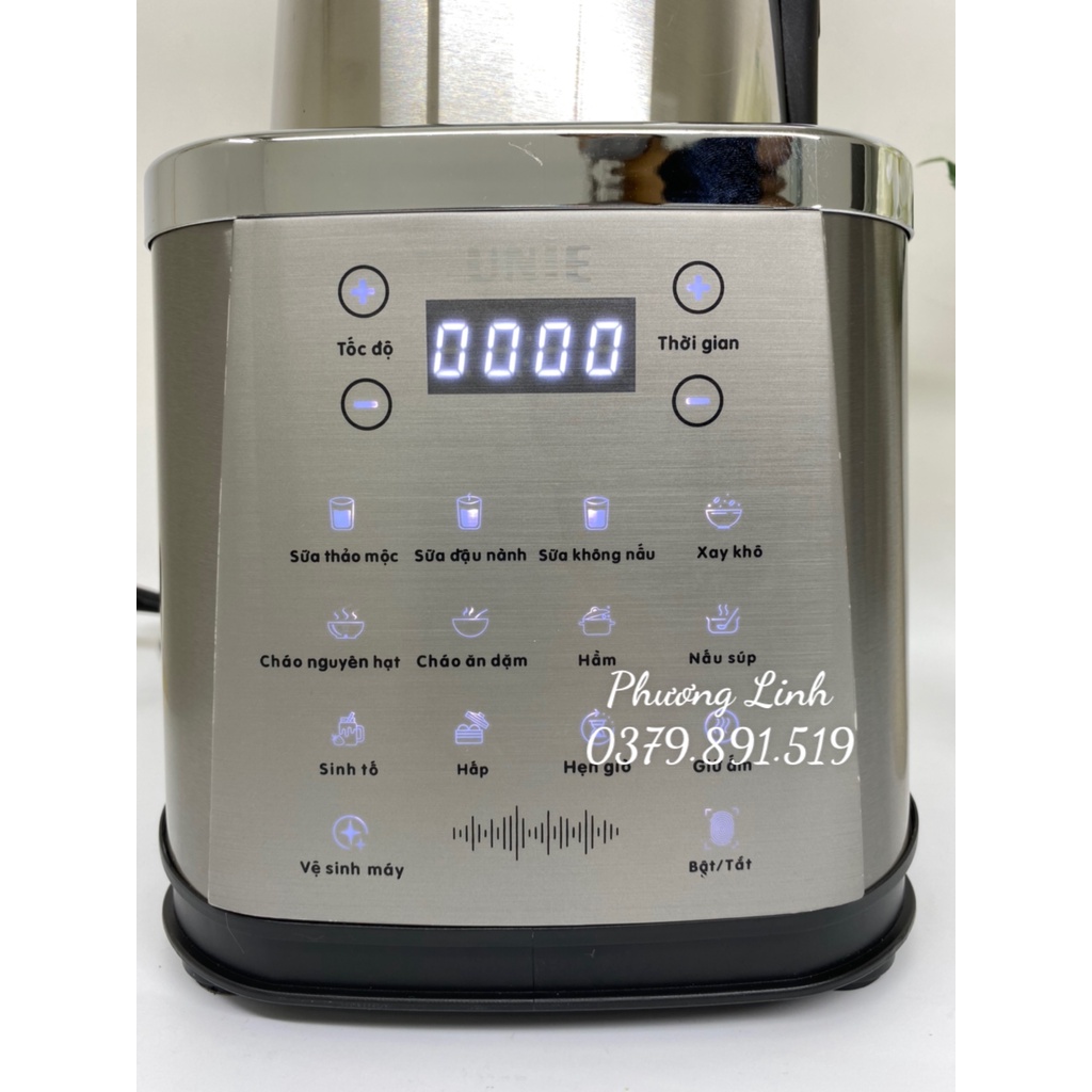 Máy làm sữa hạt Unie V8S - Dung tích 1.75L Có Giọng Nói Độc Quyền - Hàng chính hãng - Bảo hành 24 tháng