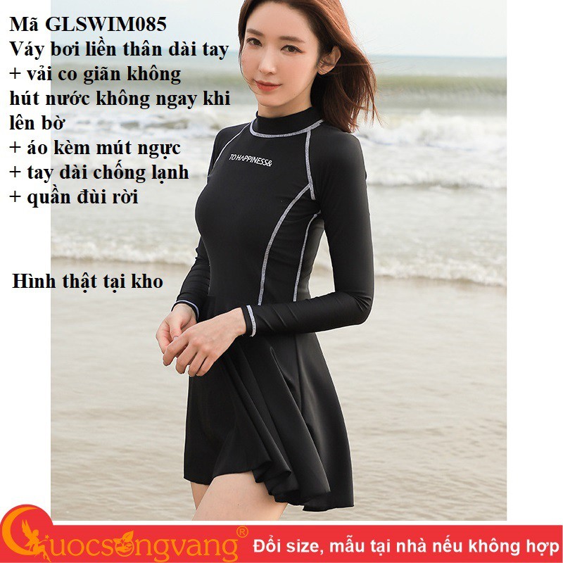 Váy đầm bơi liền thân đồ bơi nữ dài tay GLSWIM085 Cuocsongvang