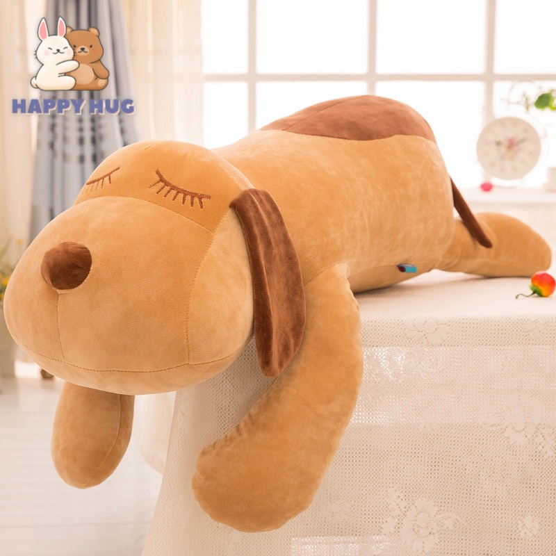 Gấu Bông chó bông nằm size 30cm nhồi gòn cao cấp - Happy Hug