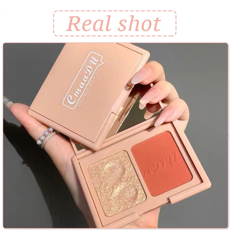 【shiny b&s】Blush 3 Colors Blusher Palette highlighter Brightening contour powder Face Makeup Cosmetics | BigBuy360 - bigbuy360.vn