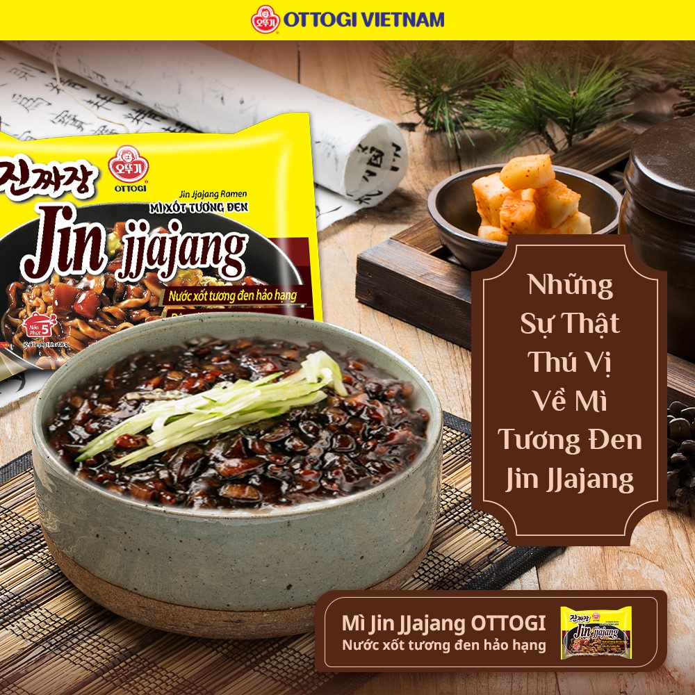 Mì Ottogi xốt tương đen Jin Jjajang 75g, 135g