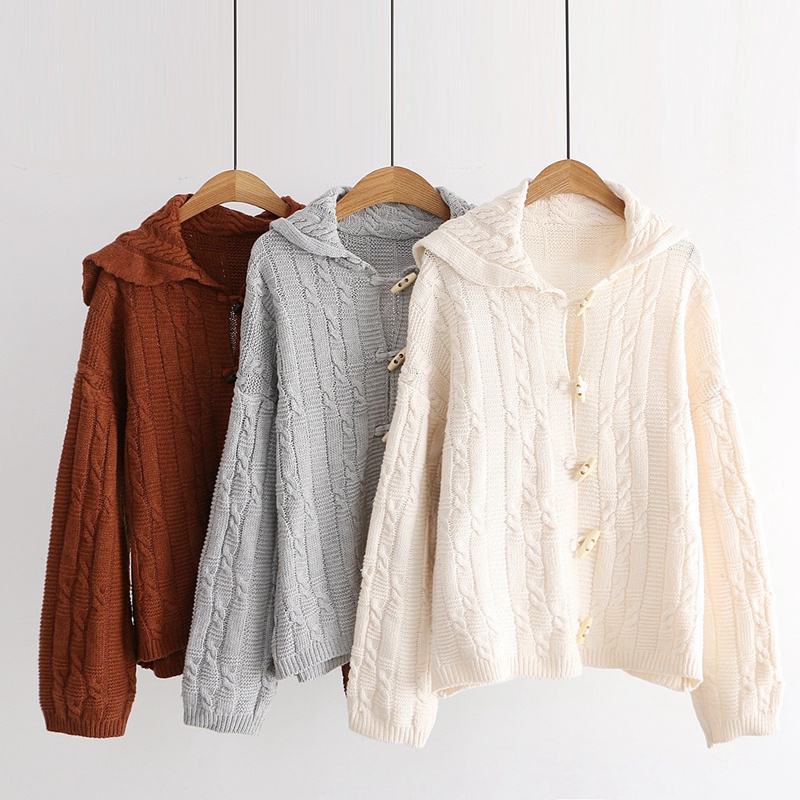 Áo khoác cardigan TIENKHISHOP len thừng nút gỗ ulzzang KL09