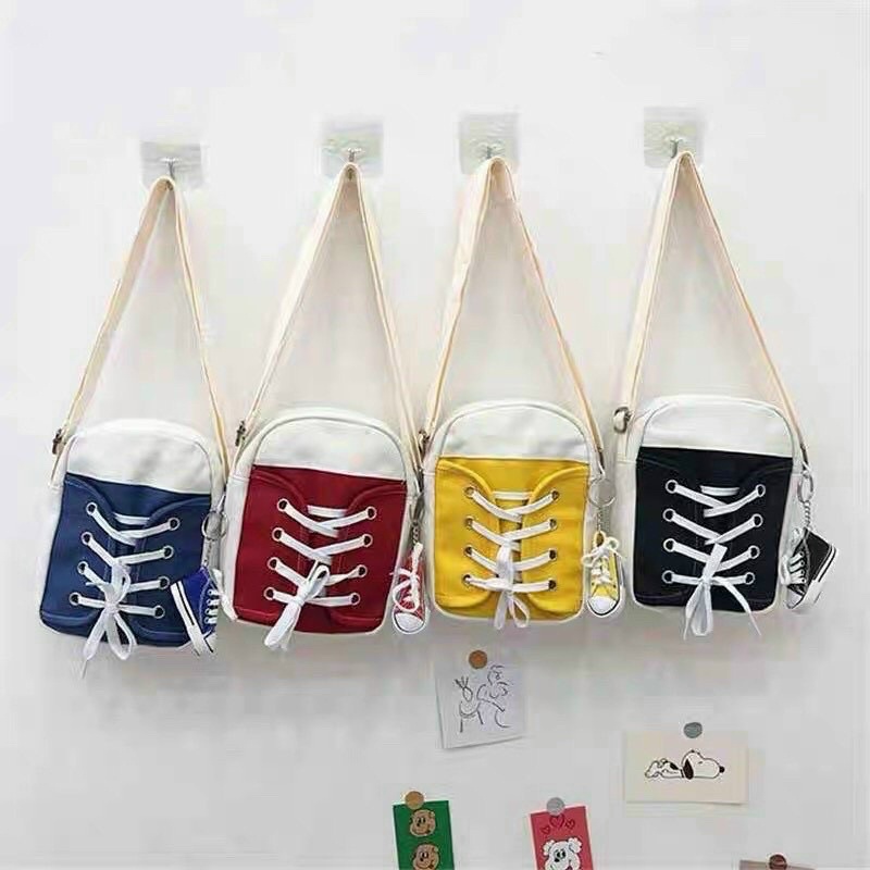 Túi Đeo Chéo Nữ Hình Giày Sneaker Phối Da Mềm Êm Phong Cách Hàn Quốc Siêu Đẹp