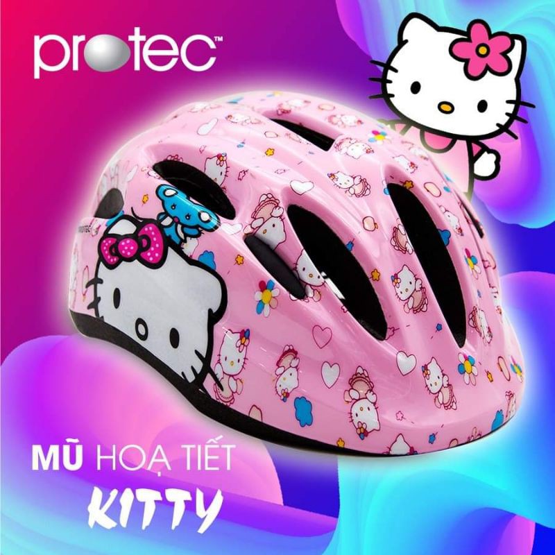 Nón bảo hiểm bé gái Protec chính hãng - siêu nhẹ