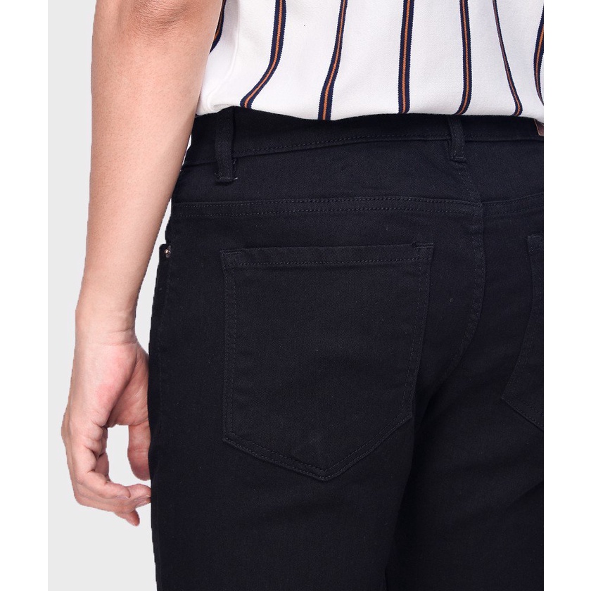 Quần jean nam rách gối co giãn ống côn cao cấp đen trắng M Fashion JN02