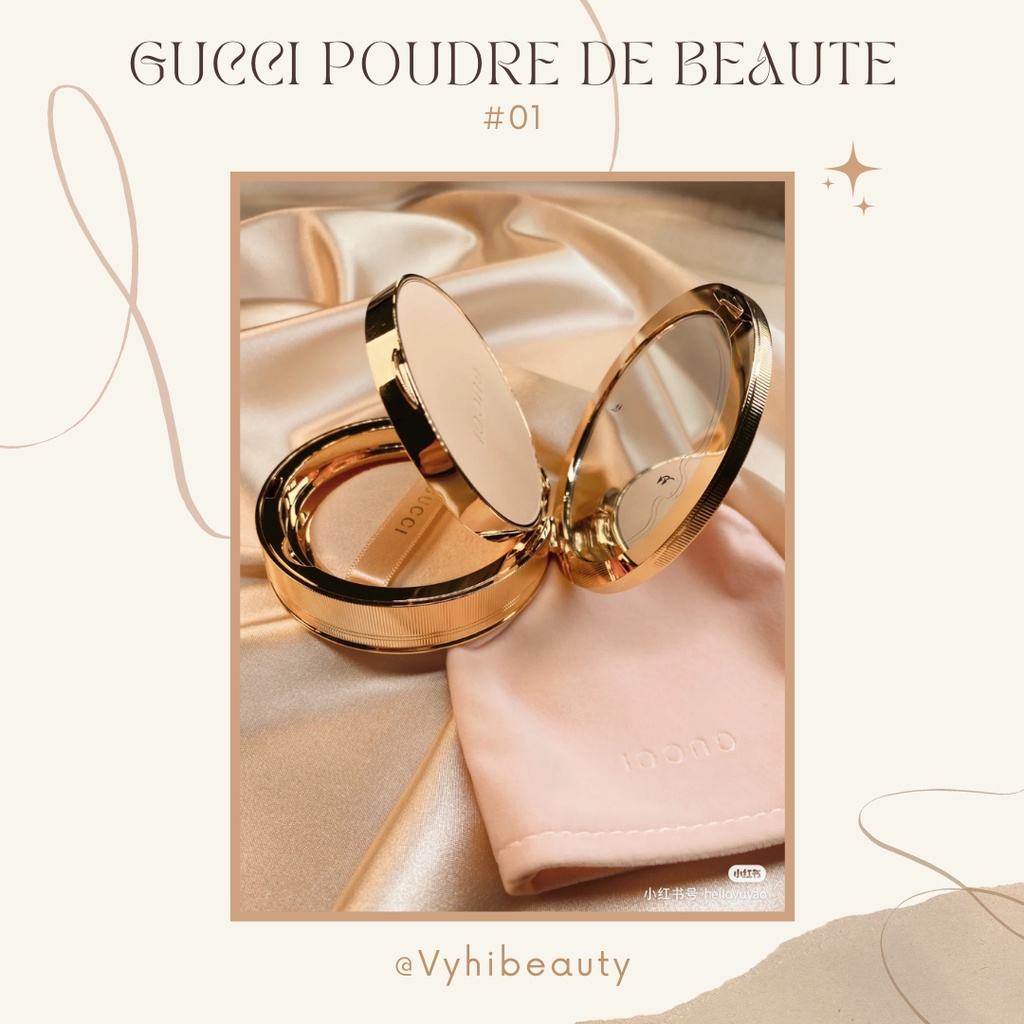 Phấn phủ Gucci Poudre De Beauté sang chảnh kèm túi lụa