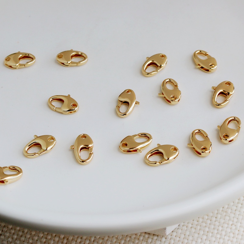 Móc Cài Càng Cua Bằng Đồng 14K 6 * 11mm Dùng Làm Vòng Tay/Vòng Cổ