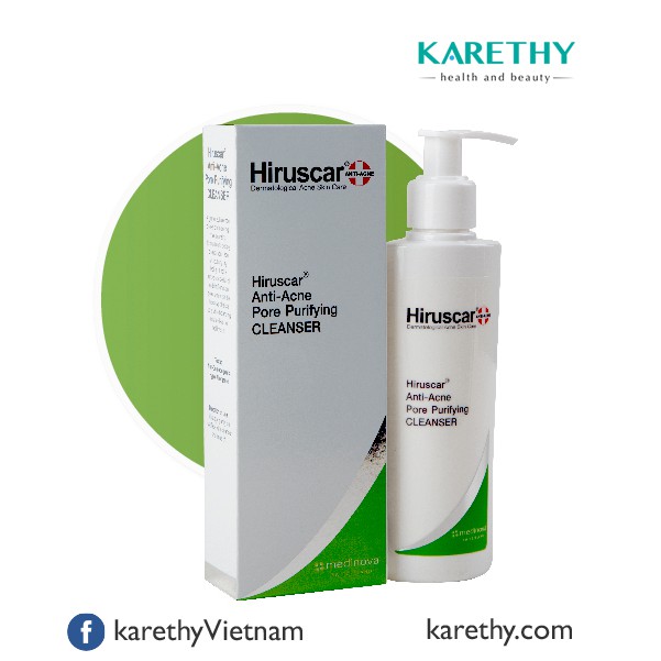 Sữa rửa mặt ngừa mụn Hiruscar Anti-Acne Cleanser 100ml