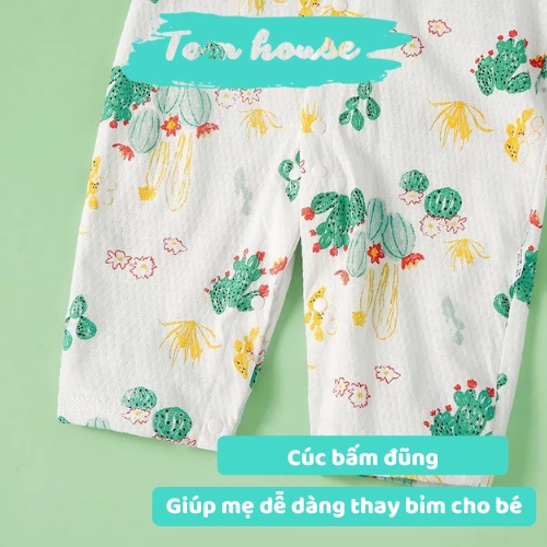 Bộ Body Dài Tay Mỏng Mát Cho Bé Trai, Bé Gái Nằm Điều Hoà, Chống Muỗi Đốt Mùa Hè 01BDD