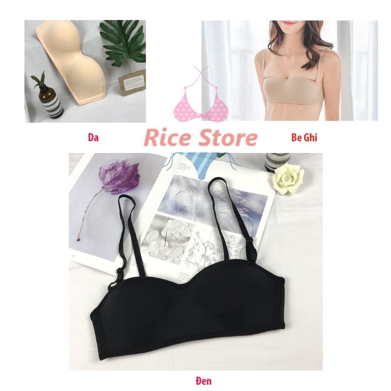 áo lót nữ đúc su cúp ngang không gọng nâng ngực tạo khe KIMCHIBIKINI bra đẹp đệm mỏng mút dày cao cấp sexy AL023 | BigBuy360 - bigbuy360.vn