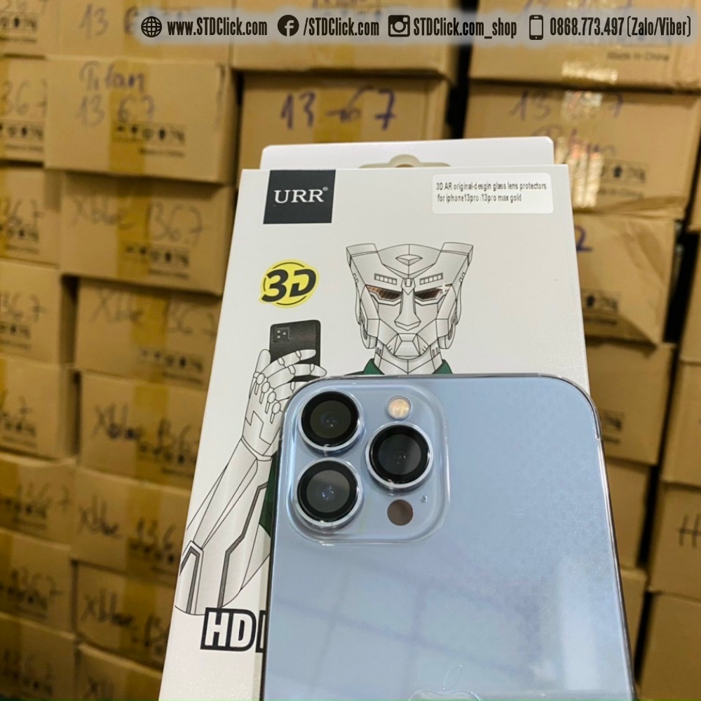 KÍNH CAMERA IPHONE 13 PRO MAX - 13 PRO - 13 - 13 MINI URR AUTOBOT 3D AR SIÊU MỎNG CHÍNH HÃNG