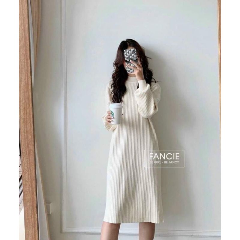 Đầm len midi suông cho nữ | BigBuy360 - bigbuy360.vn