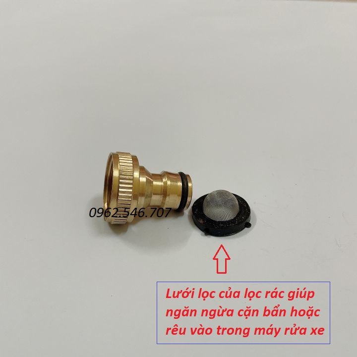 Bộ 3 khớp nối nhanh đầu nước vào cho máy rửa xe | nối đồng-khớp nối nhanh-Cút lọc nước vào máy rửa xe áp lực cao
